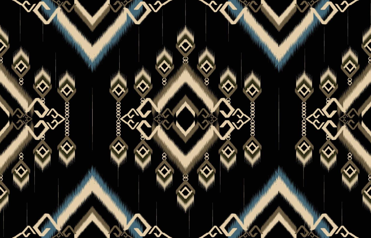 Ikat pattern design.Eethnic ikat pattern oriental African American Indonesia, Asia, Aztec motif textile and bohemian.design for background, wallpaper,carpet print, fabric, batik .vector ikat pattern. vector