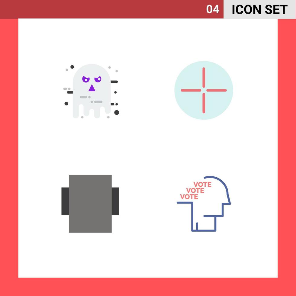 4 Creative Icons Modern Signs and Symbols of avatar rotate halloween beliefs election Editable Vector Design Elements