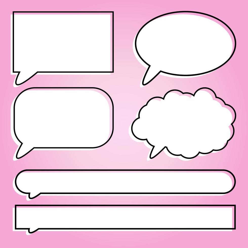 Bundle set message bubble chat free vector