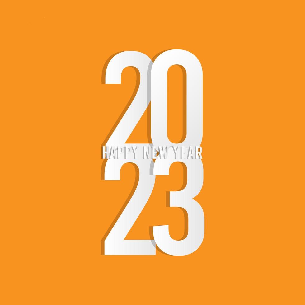 Happy new year 2023 minimalist free vector