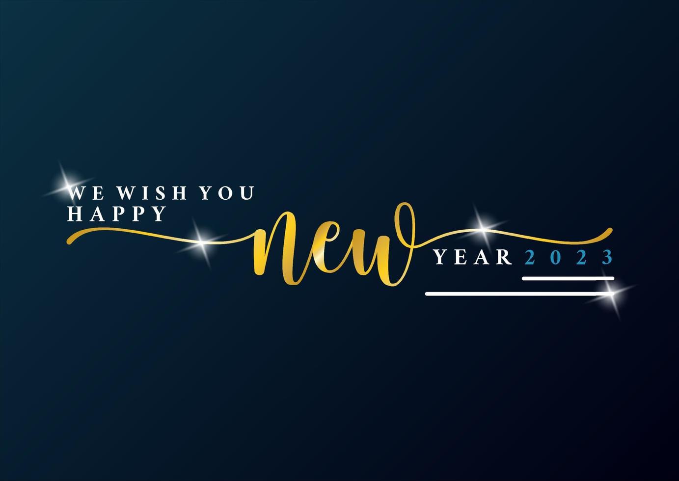 Happy New Year 2023 Free Vector