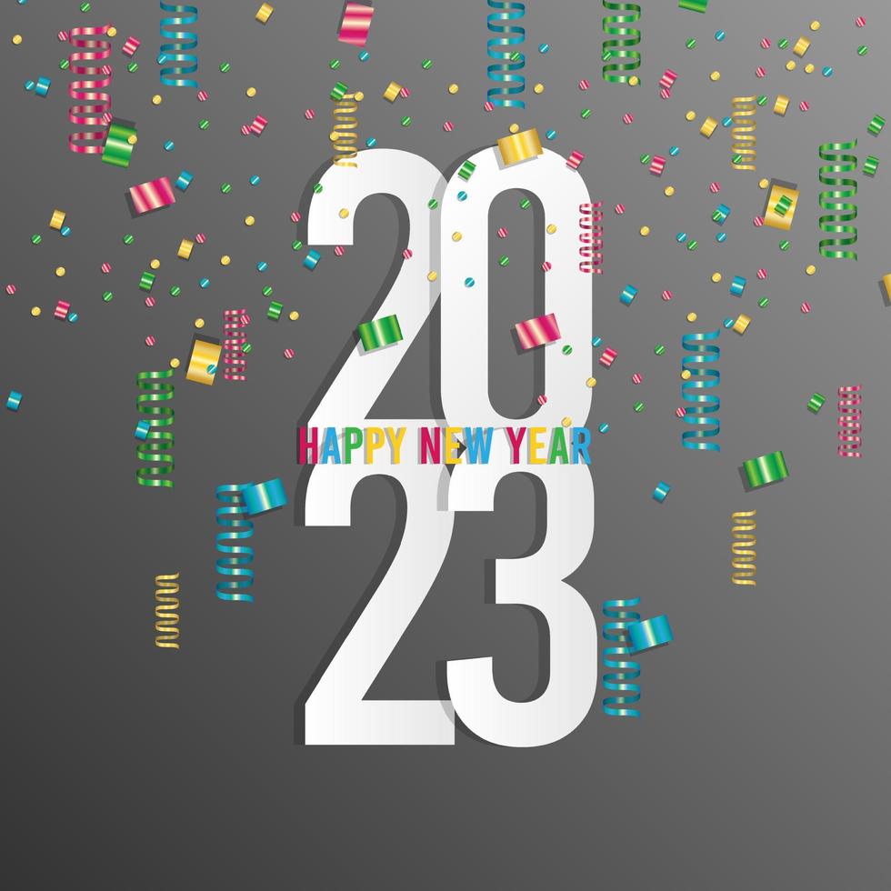 Happy new year 2023 vector