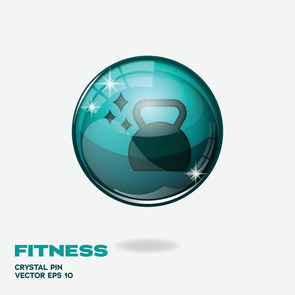 Fitness 3D Buttons vector