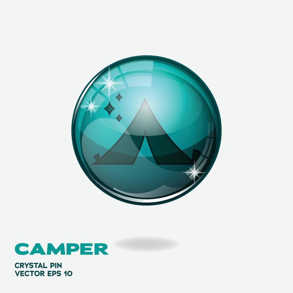 Camper 3D Buttons vector