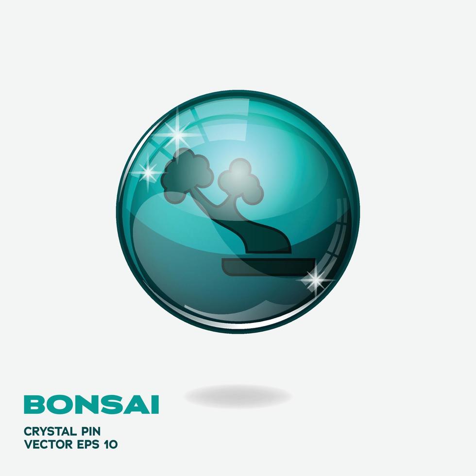 Bonsai 3D Buttons vector