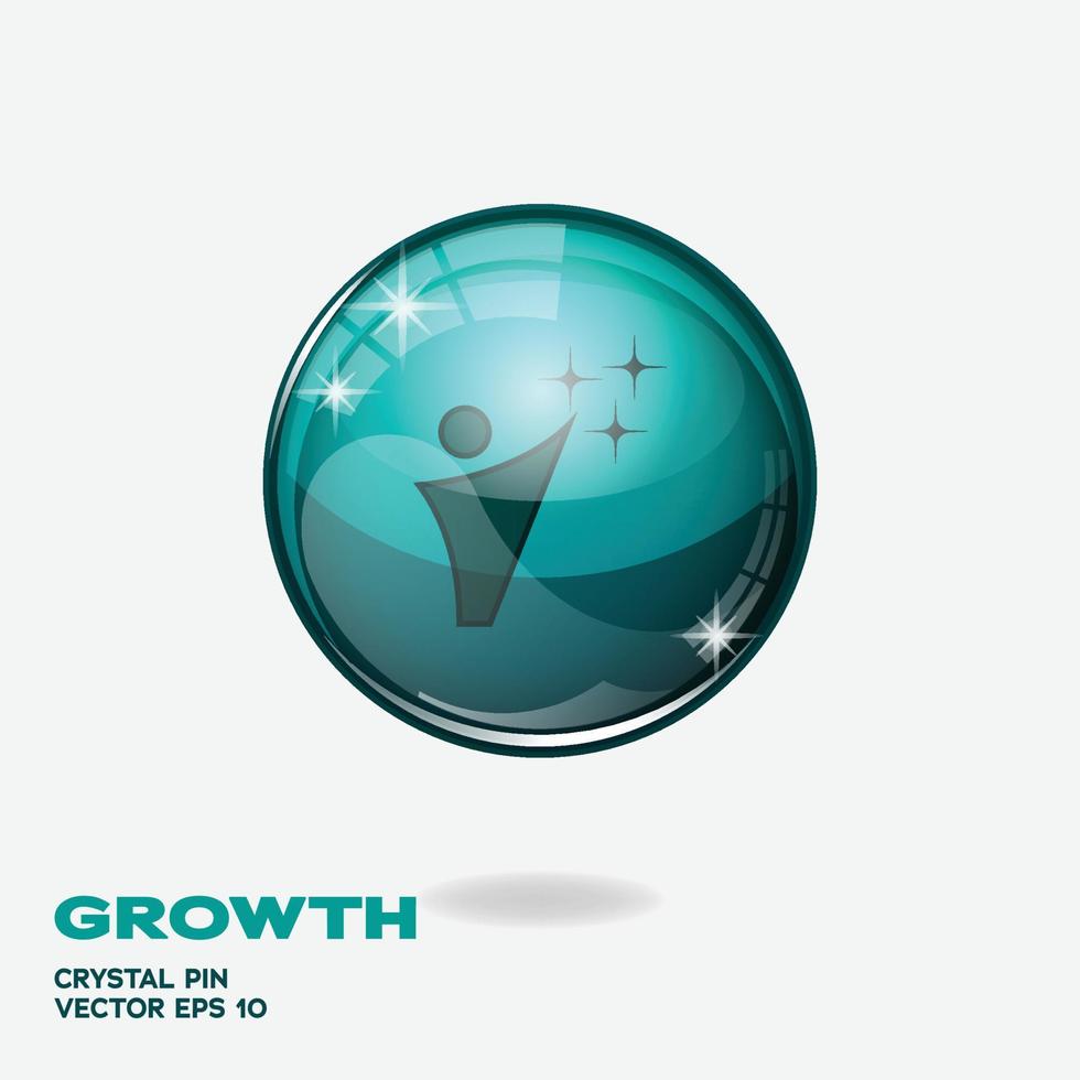 Growth 3D Buttons vector