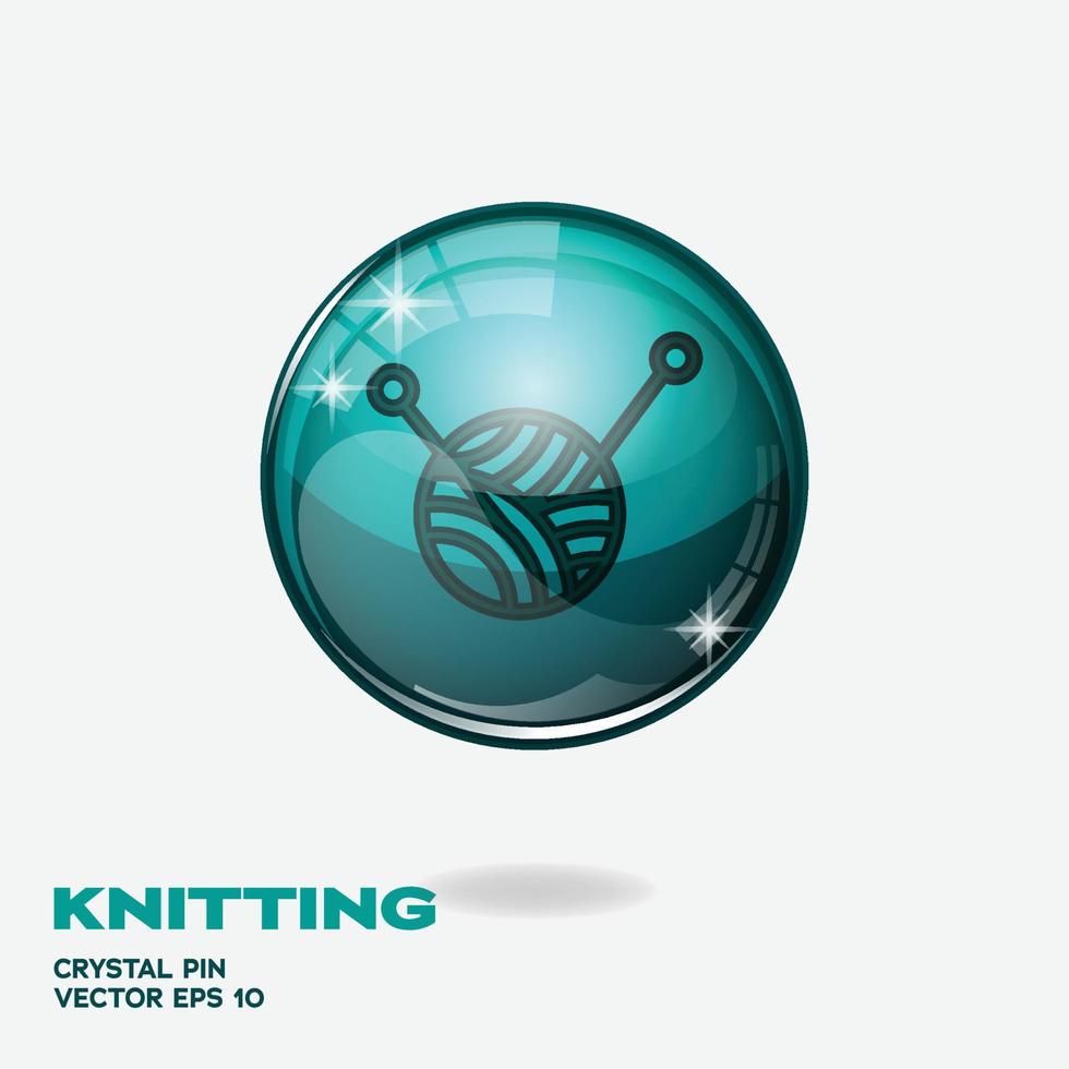 Knitting 3D Buttons vector