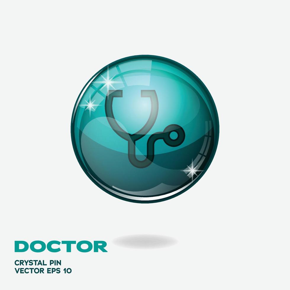 medico botones 3d vector