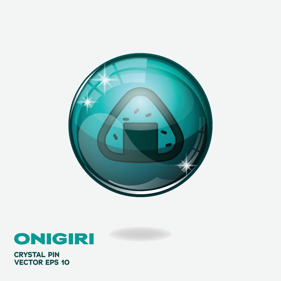 botones onigiri 3d vector