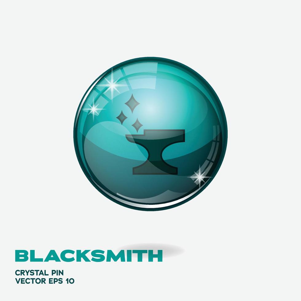 Blacksmith 3D Buttons vector