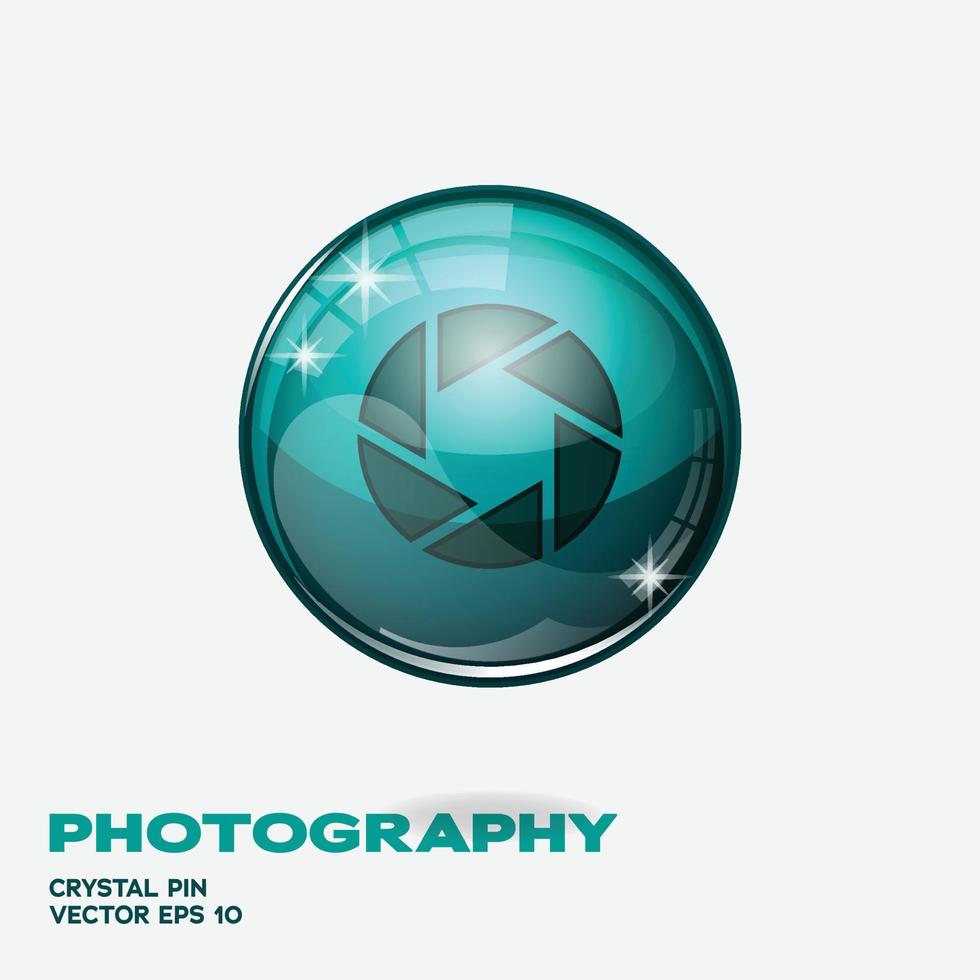 Photography 3D Buttons vector