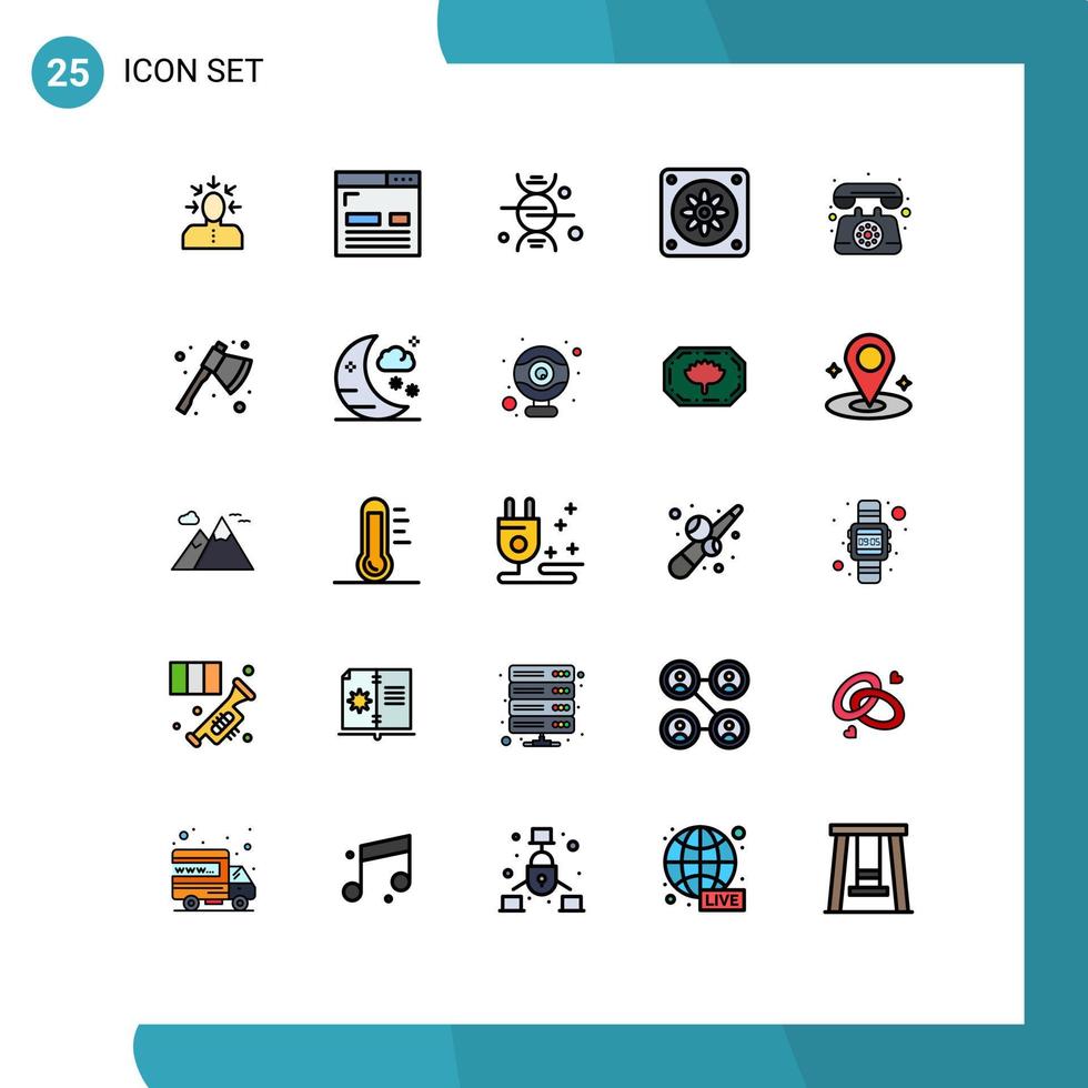 25 Creative Icons Modern Signs and Symbols of phone fan layout cooler healthcare Editable Vector Design Elements
