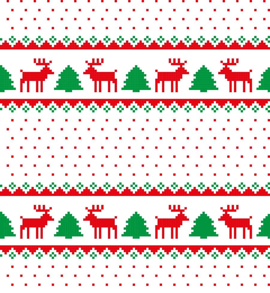 New Year s Christmas pattern pixel vector illustration eps