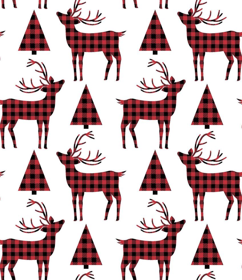 patrón de navidad y año nuevo en buffalo plaid. fondo festivo para diseño e impresión vector