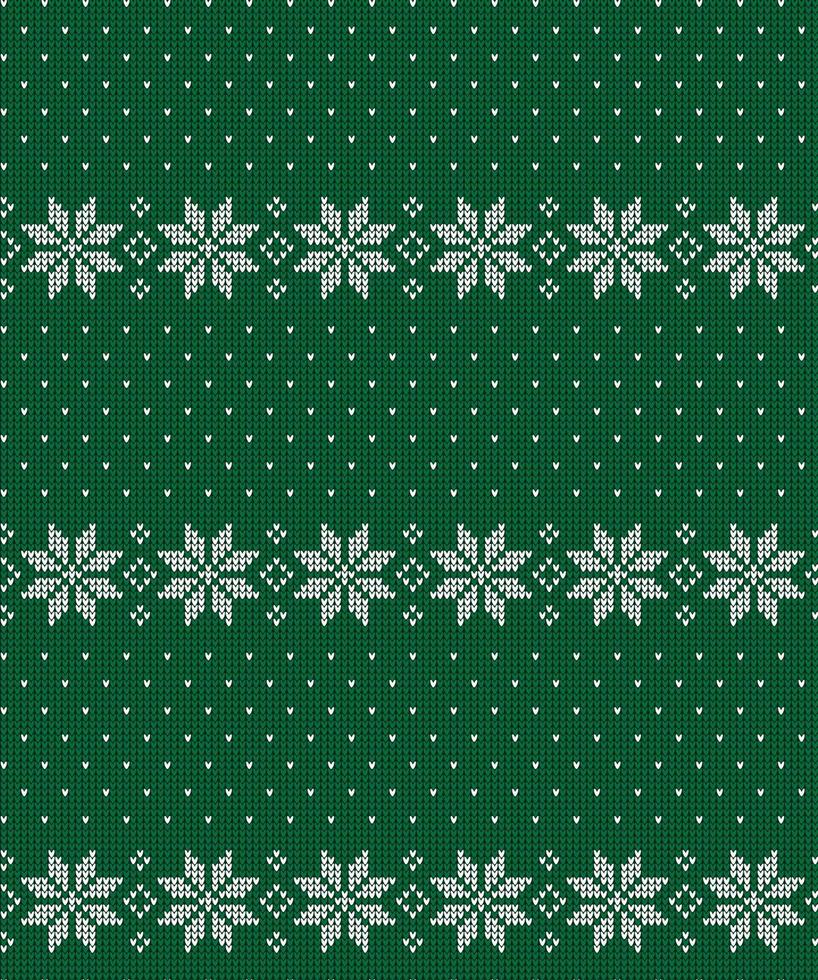 Knitted Christmas and New Year pattern vector