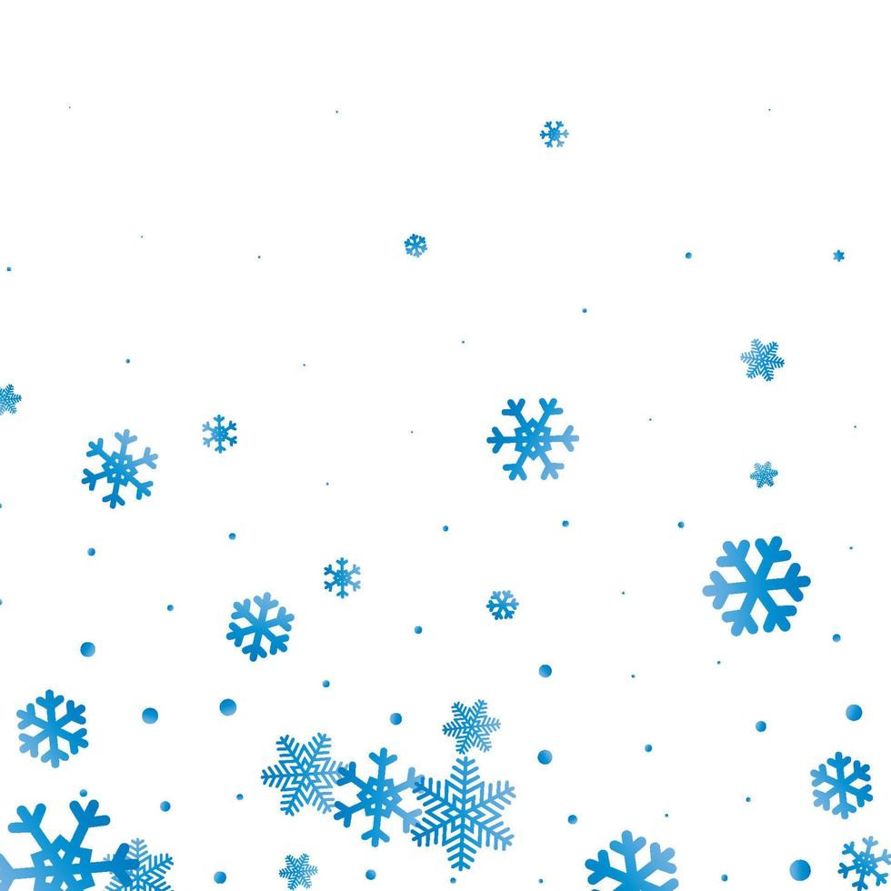 Christmas, Snowy background with light garlands, falling snow, snowflakes, snowdrift for winter and new year holidays. vector