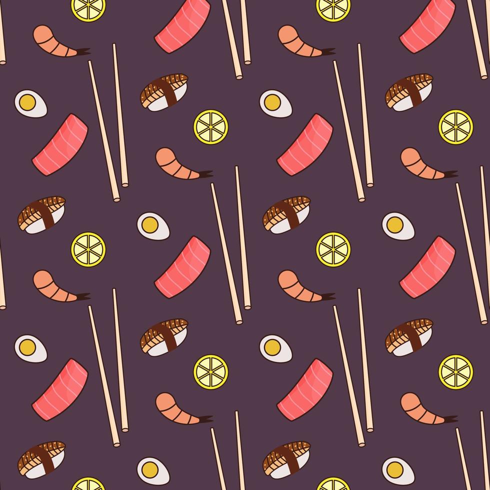 asian food pattern vector