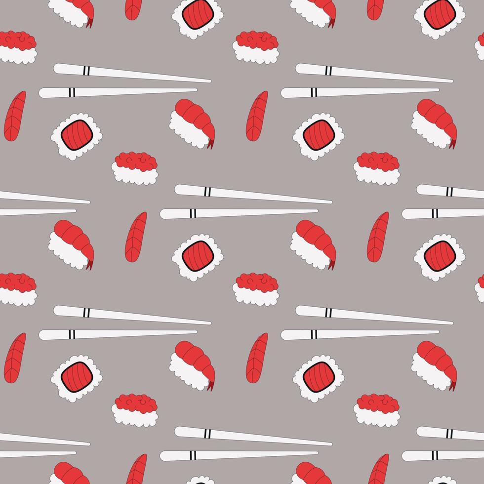 sushi seamless pattern vector