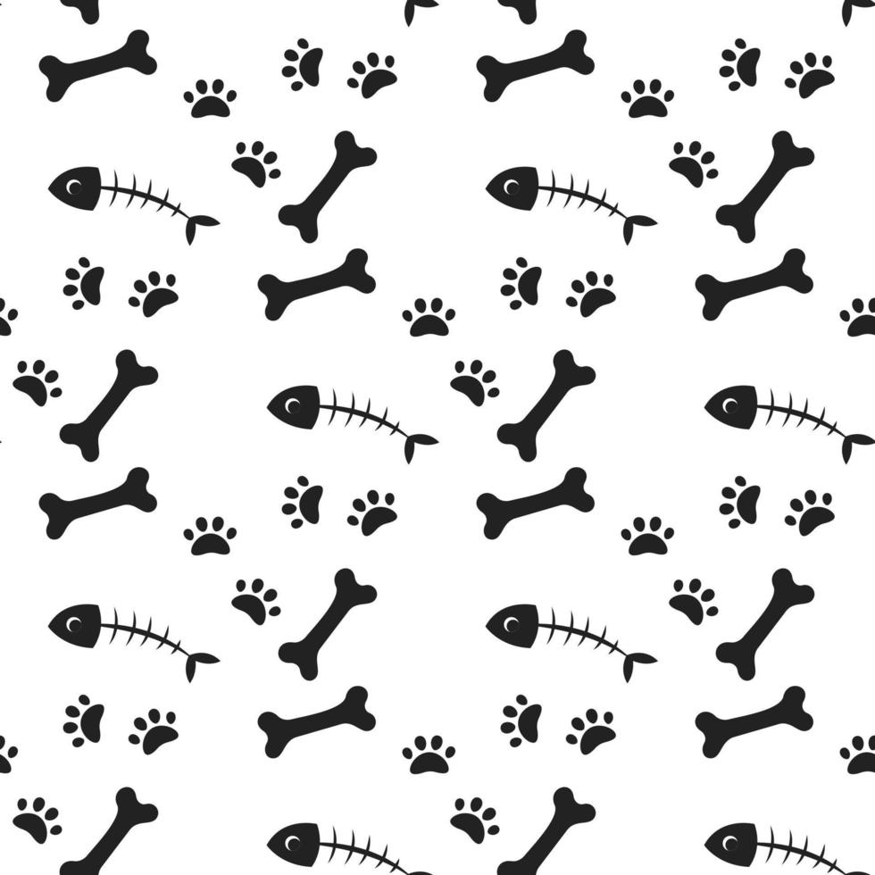 pets print pattern vector