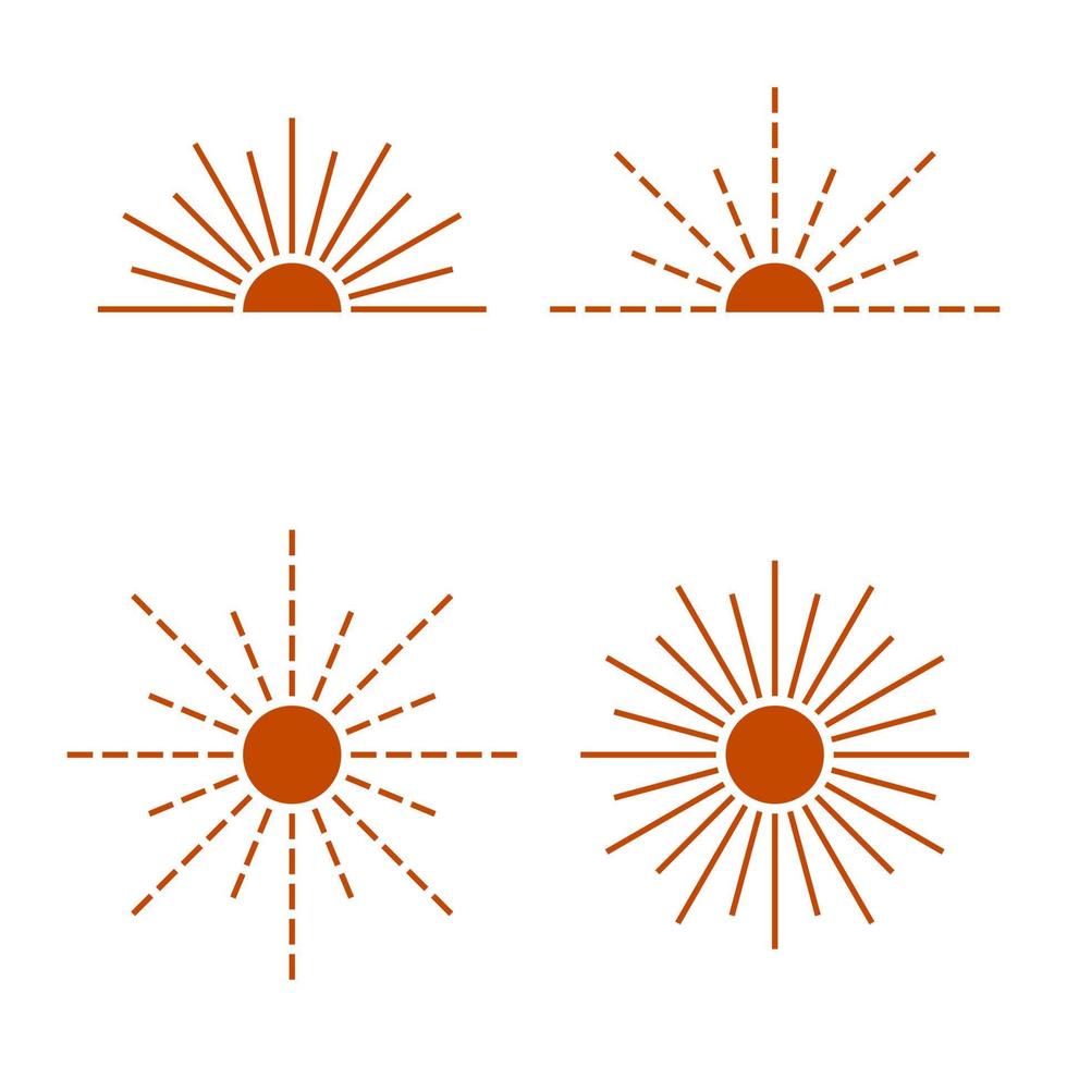set of sun signs vector