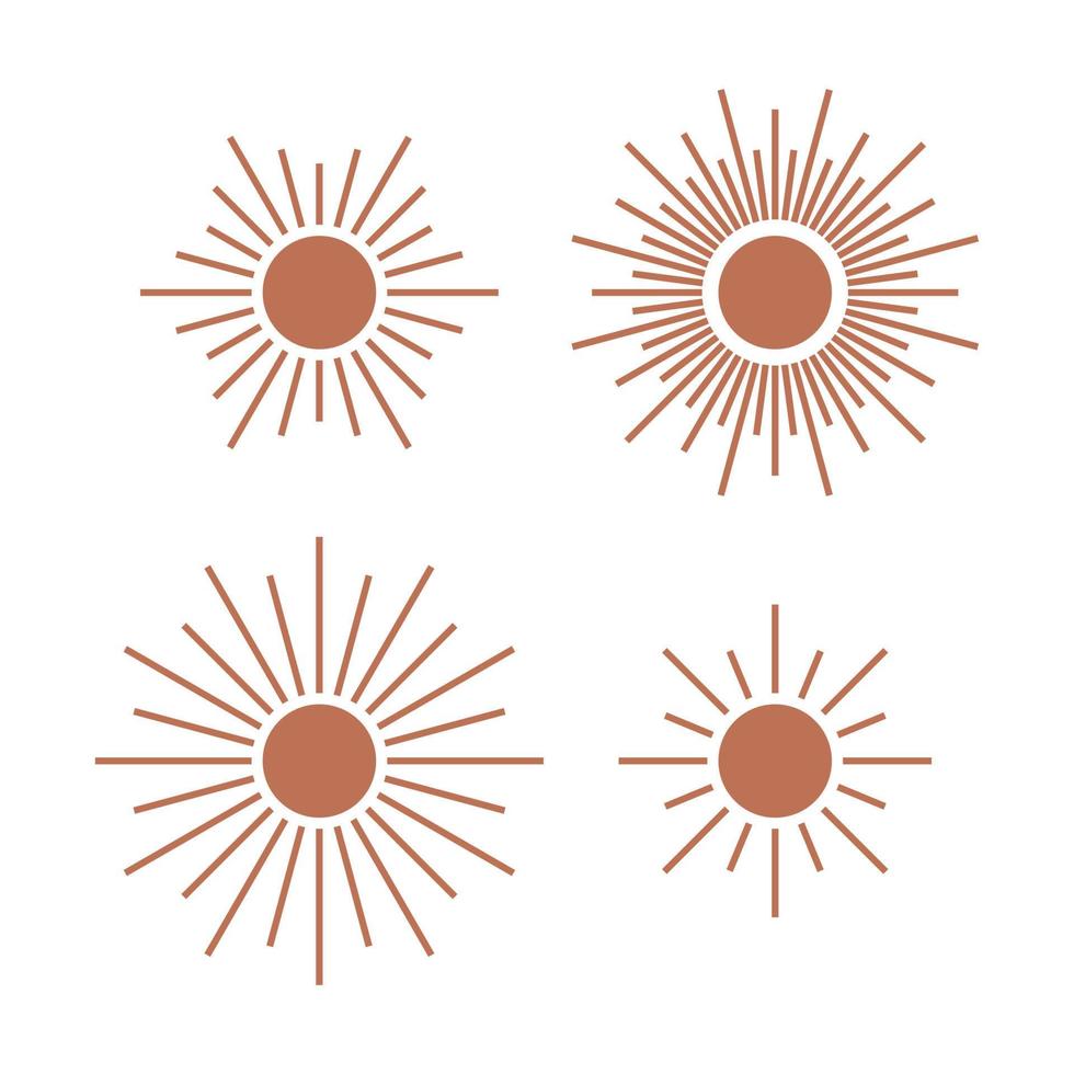 set of sun signs vector