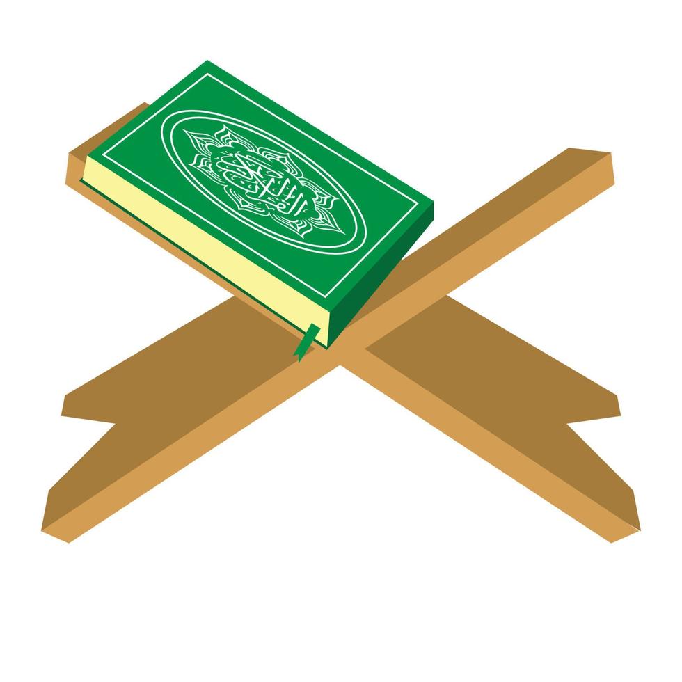 The Koran is the holy book of Muslims vector