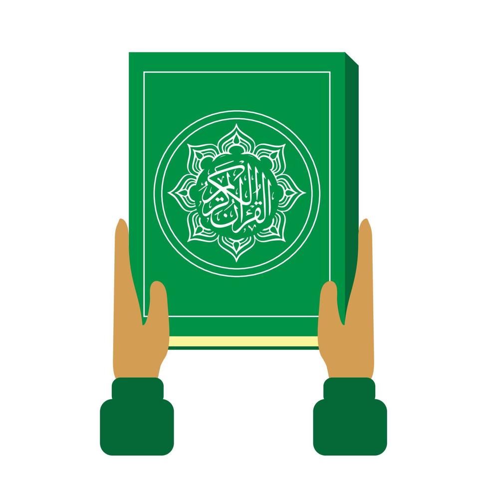 The Koran is the holy book of Muslims vector