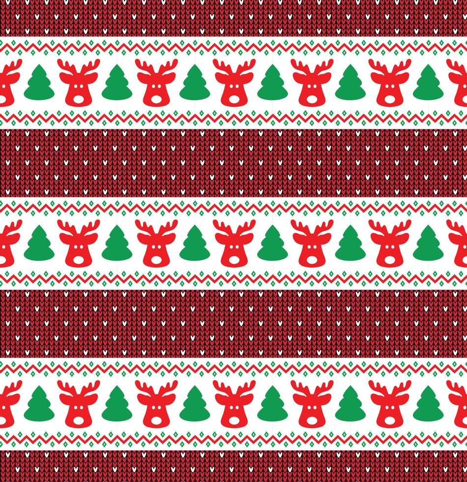 Knitted Christmas and New Year pattern esp 10 vector