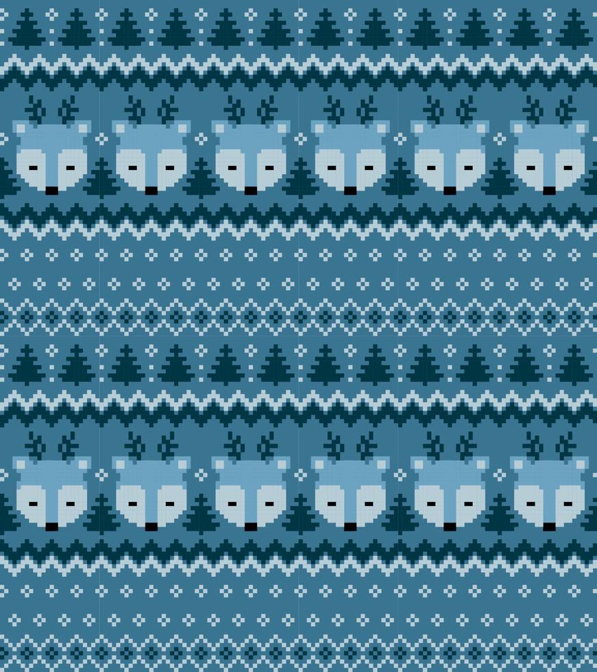 New Year's Christmas pattern pixel vector illustration