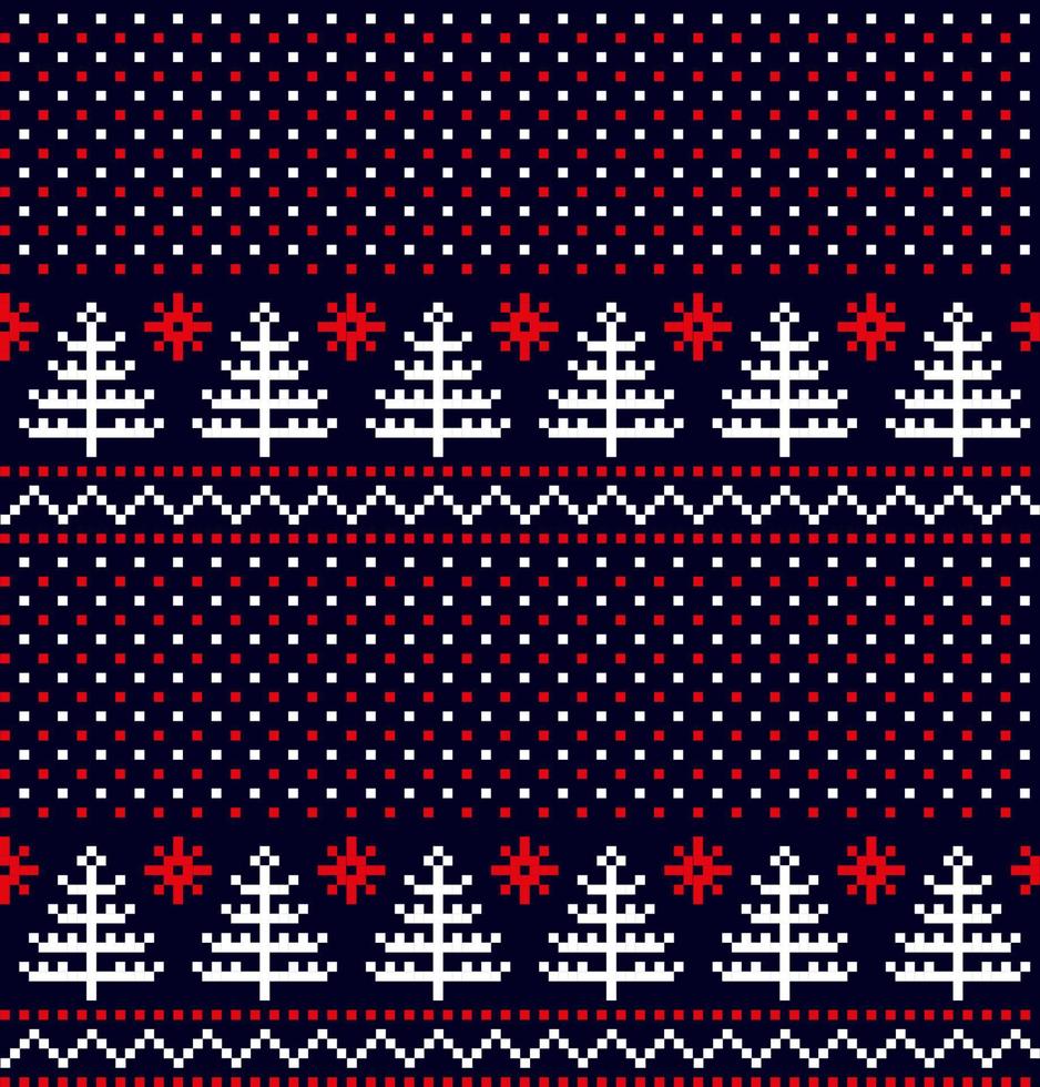 New Year's Christmas pattern pixel vector illustration eps