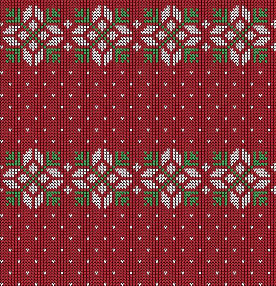 Knitted Christmas and New Year pattern vector