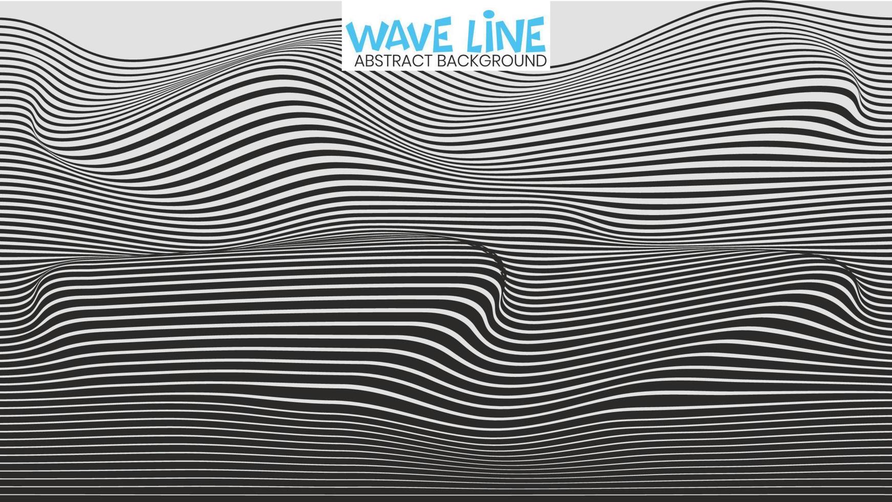 Abstract Wave line art vector