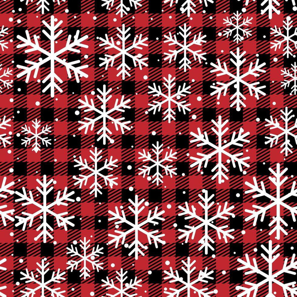 patrón de navidad y año nuevo en buffalo plaid. fondo festivo para diseño e impresión vector