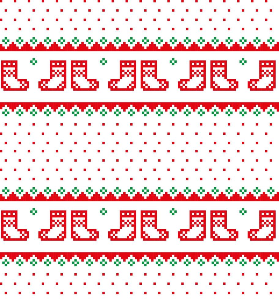 New Year s Christmas pattern pixel vector illustration eps