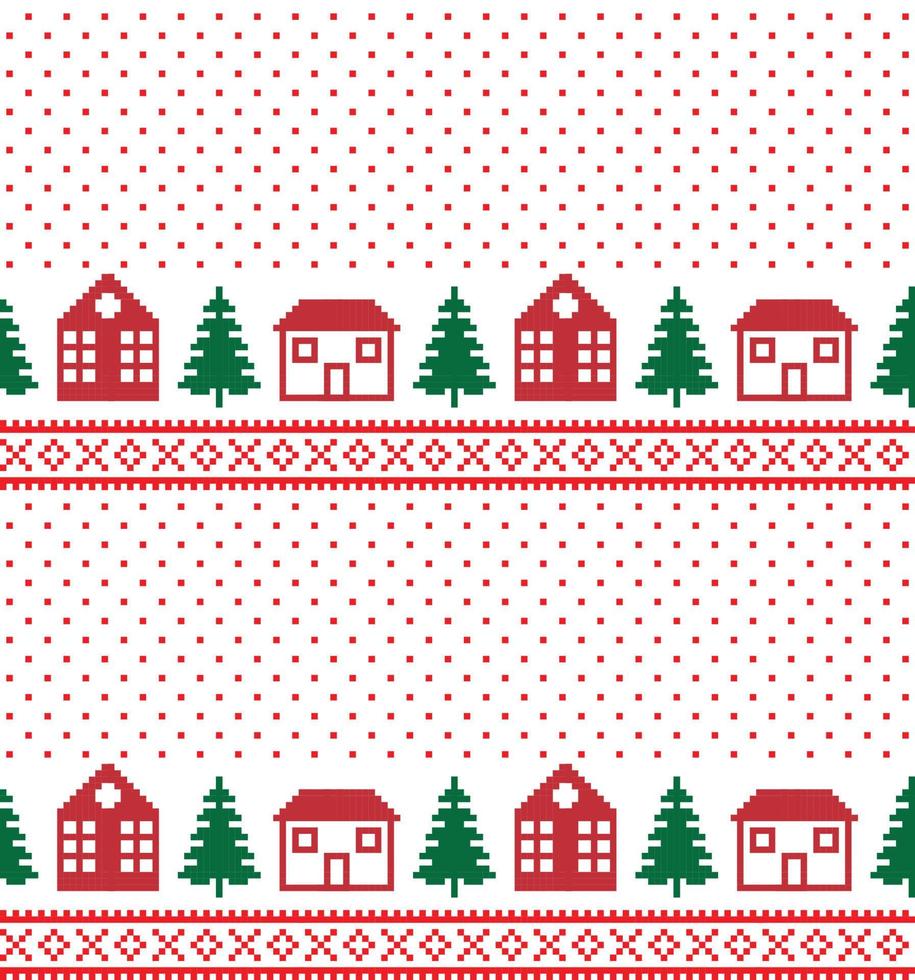 New Year s Christmas pattern pixel vector illustration eps