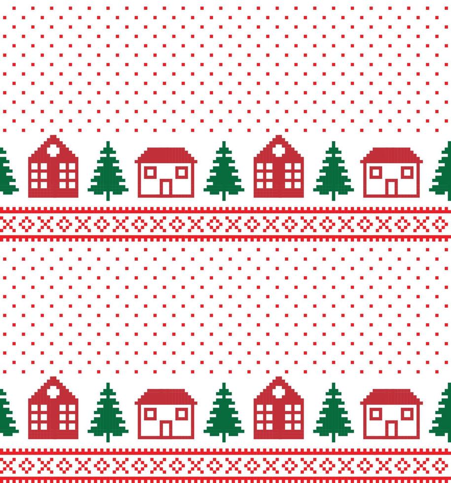 New Year s Christmas pattern pixel vector illustration eps