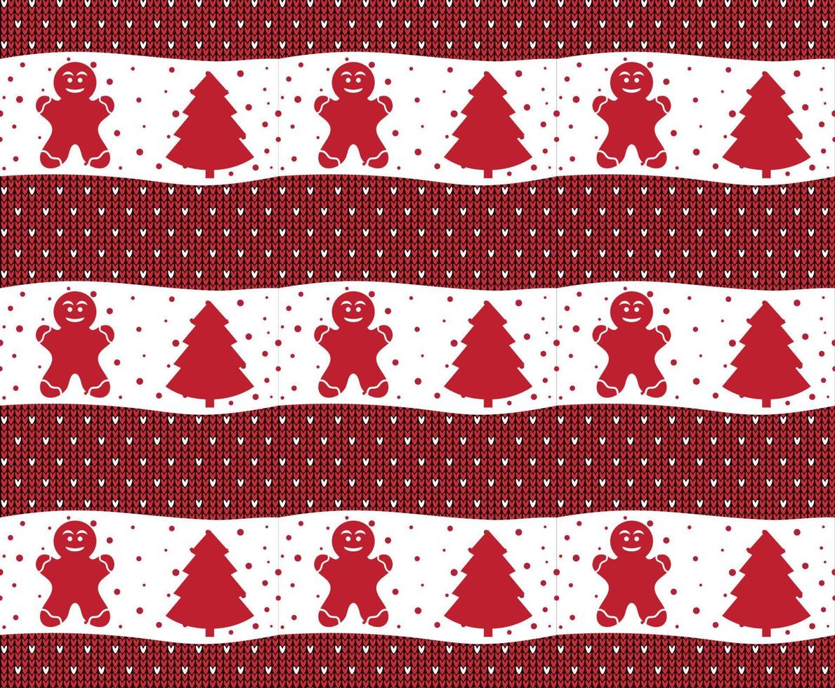Knitted Christmas and New Year pattern esp 10 vector