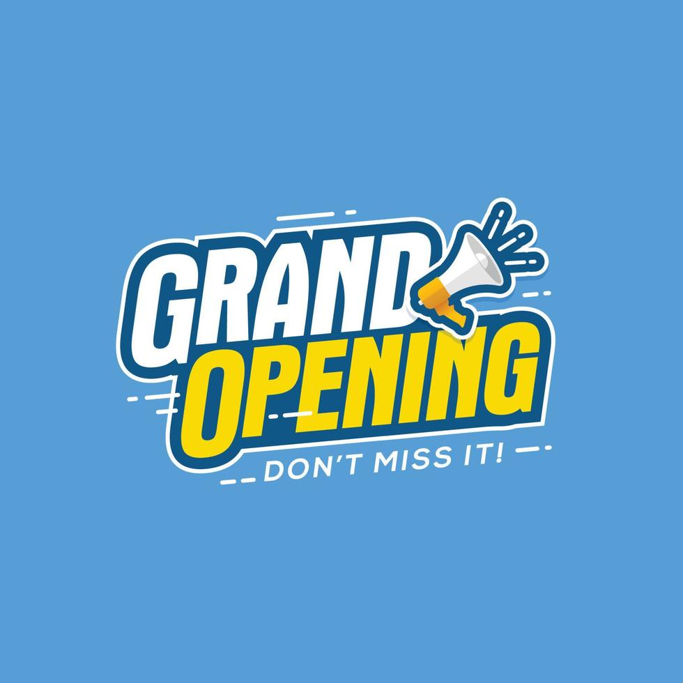 Grand opening banner template vector