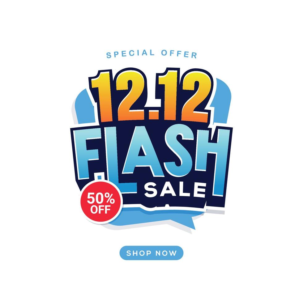 12.12 online shopping day year end sale banner discount promotion vector