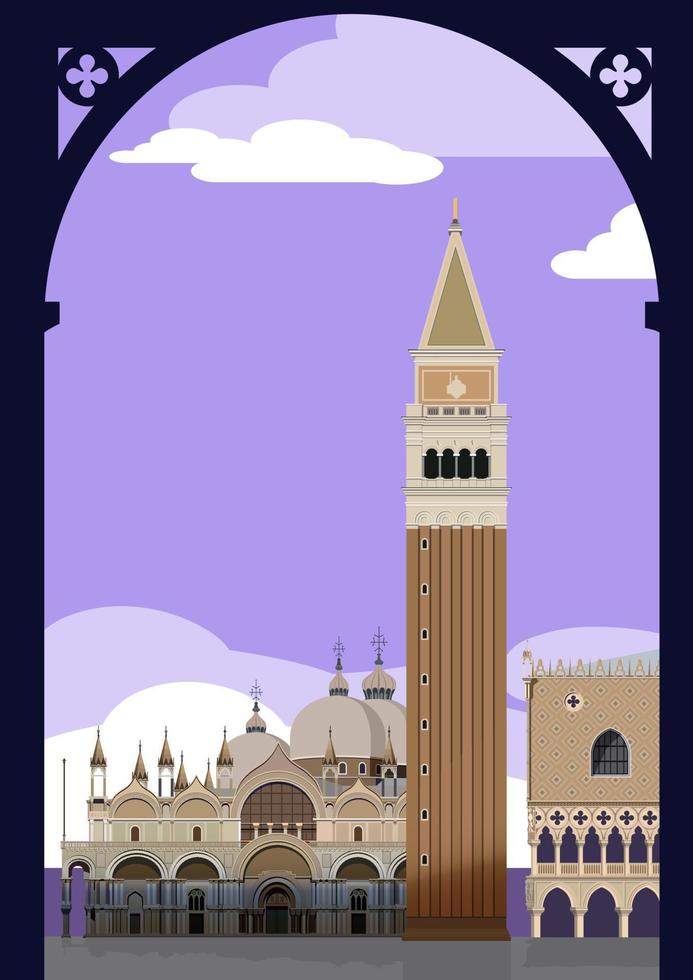 plaza san marcos. Venecia. vector. vector