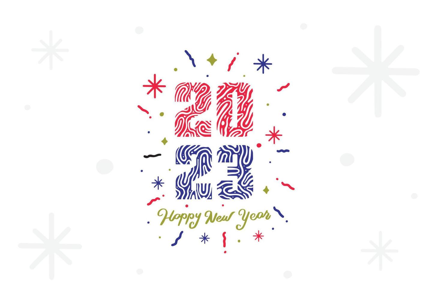 Happy New Year 2023 vector