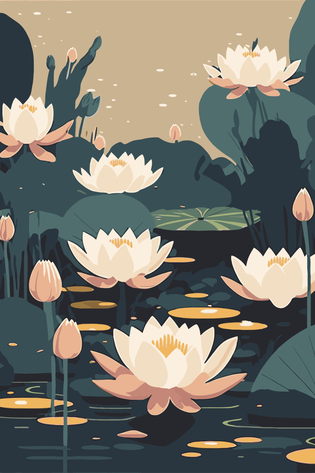 lotus lily water flower and leaf on lake or pond nature background wallpaper 16088515 Vector Art at Vecteezy lotus lily water flower and leaf on lake or pond nature background wallpaper 16088515 Vector Art at Vecteezy