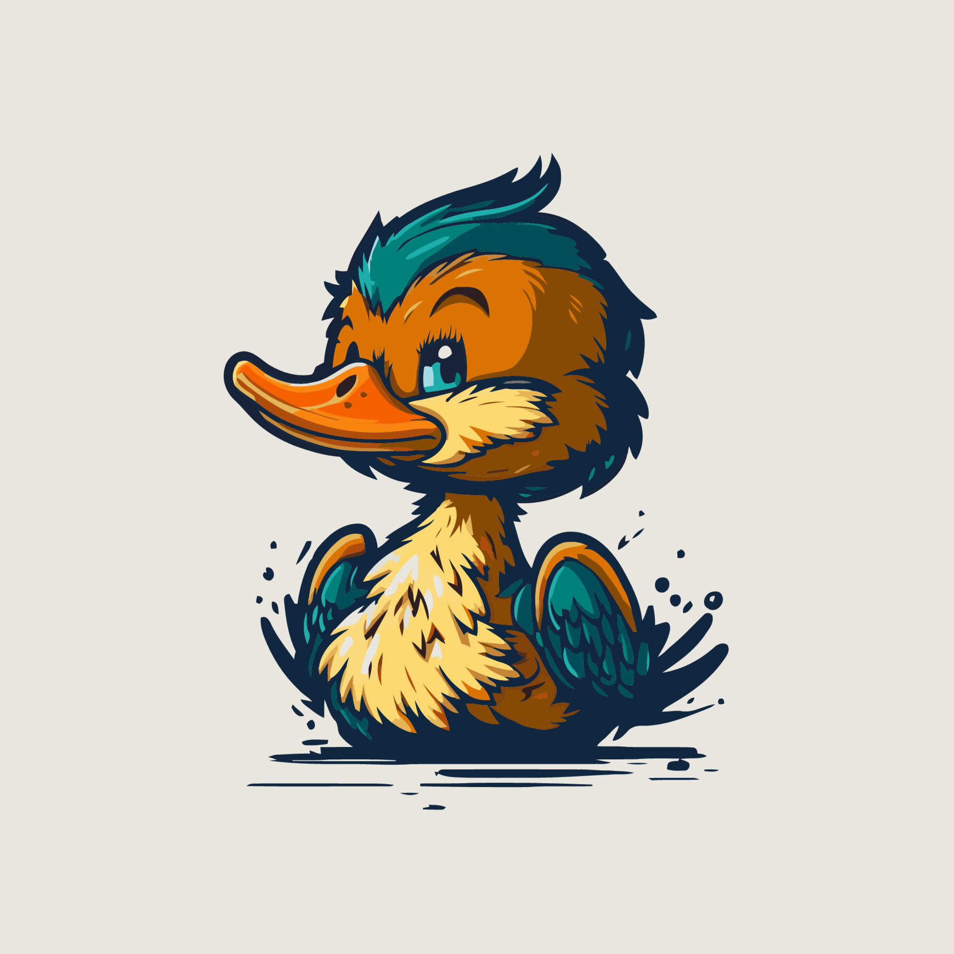 cool duck or goose character logo mascot icon for branding in cartoon  vector 16088530 Vector Art at Vecteezy