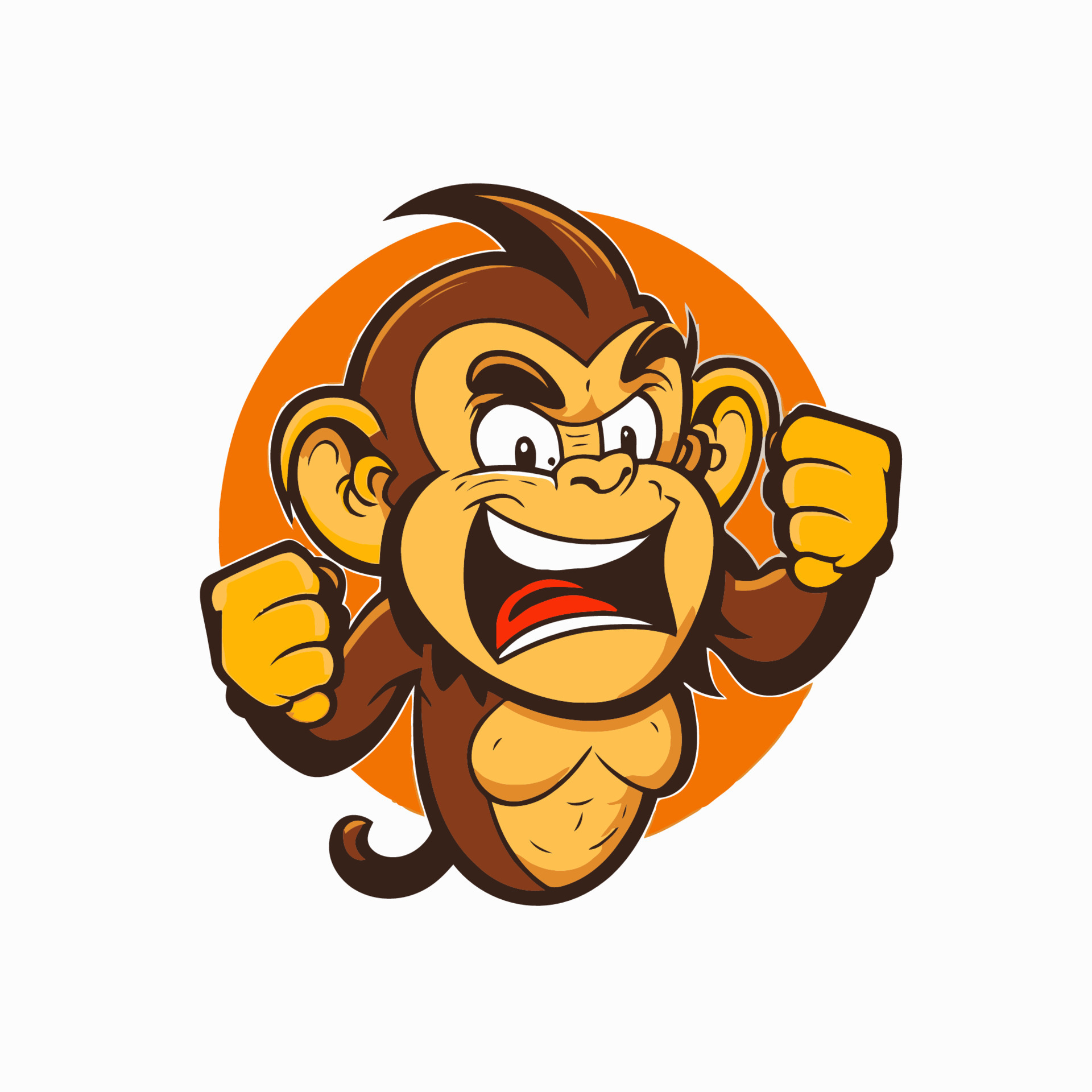 monkey chimpanzee cartoon character logo mascot design for business  branding 16088539 Vector Art at Vecteezy
