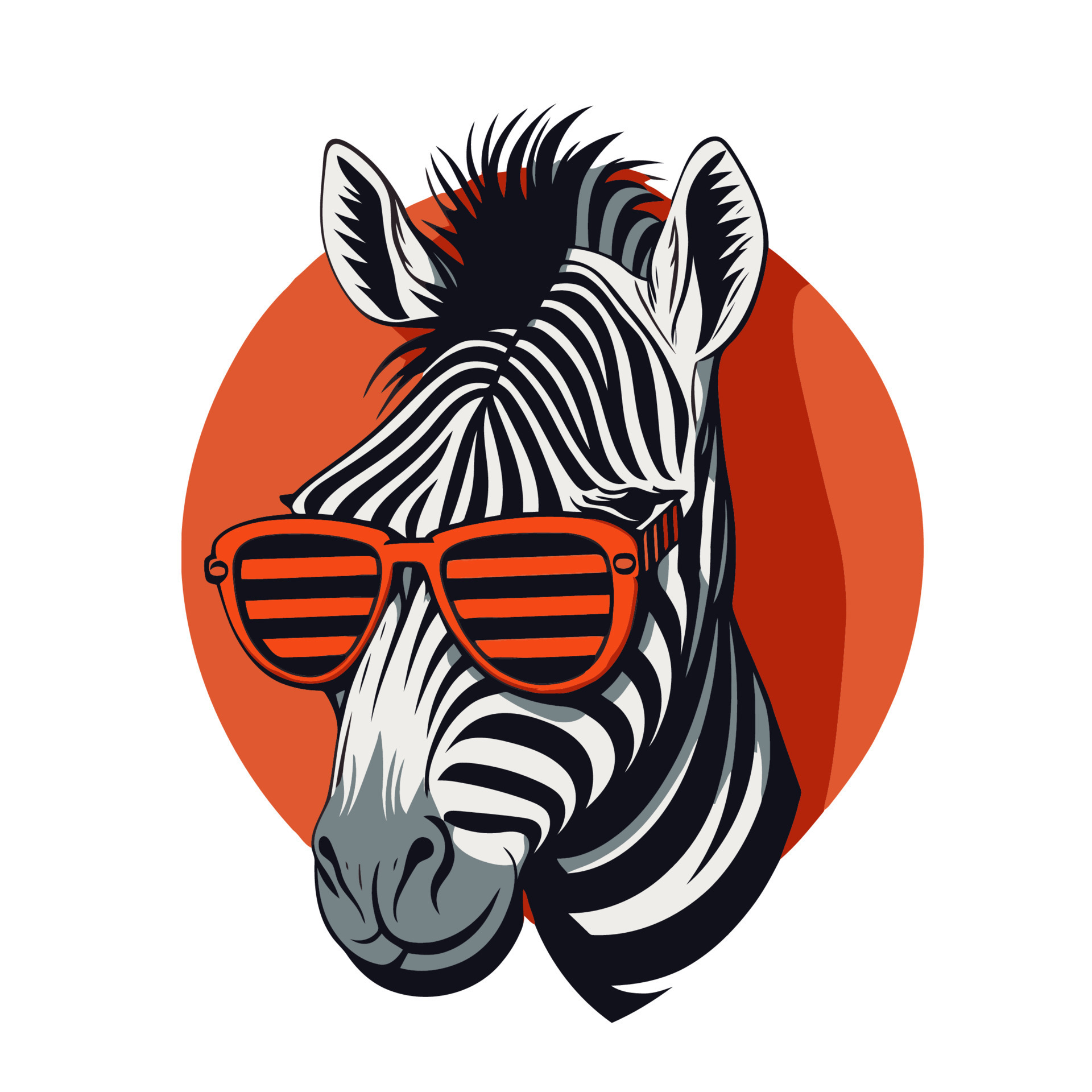 zebra animal character logo mascot in cartoon flat color illustration  16088610 Vector Art at Vecteezy