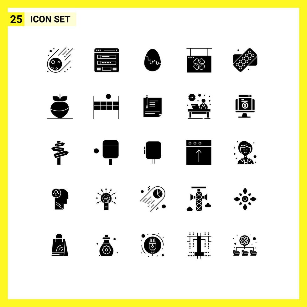 25 Creative Icons Modern Signs and Symbols of sign hanging web halloween egg Editable Vector Design Elements