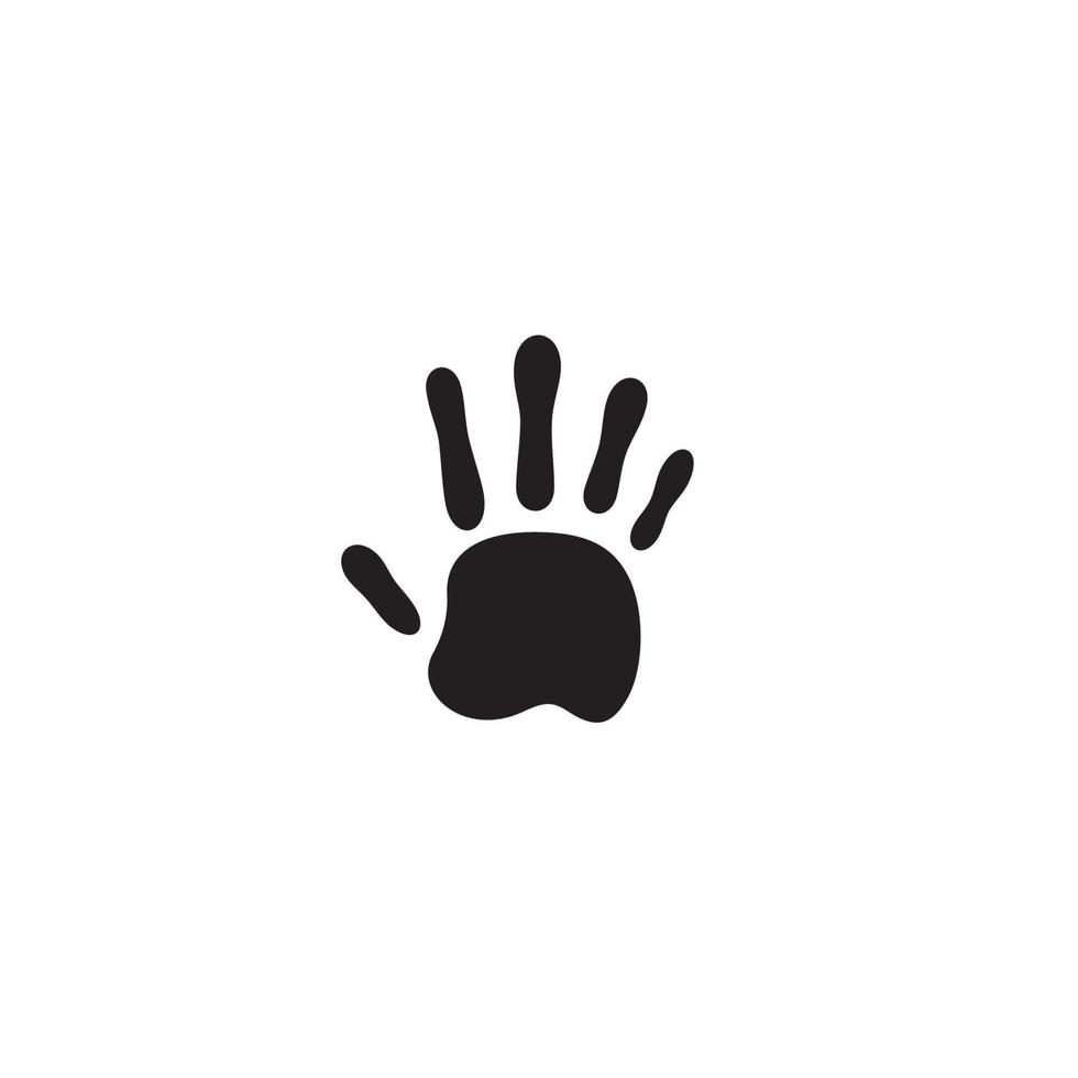 Hand Print logo or icon design vector
