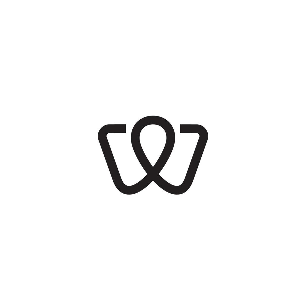 Letter W logo or icon design vector