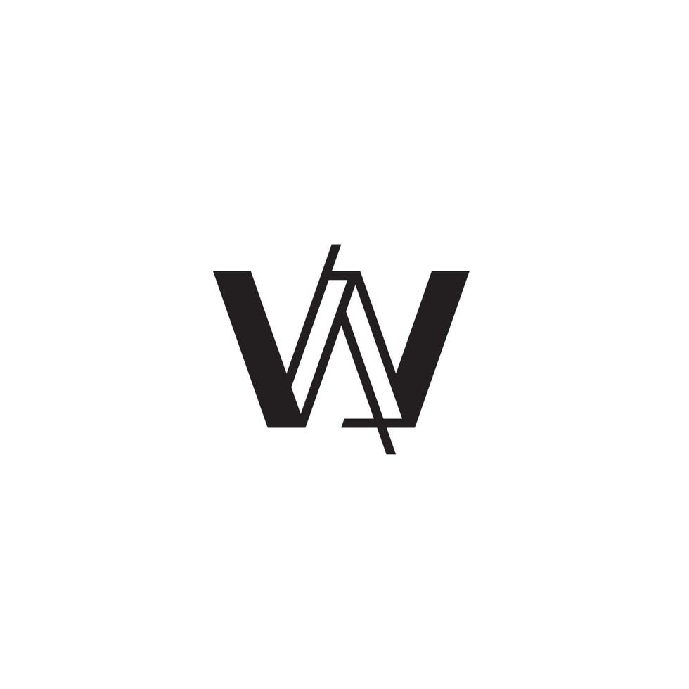 diseño de logotipo o icono de letra w, wa o aw vector