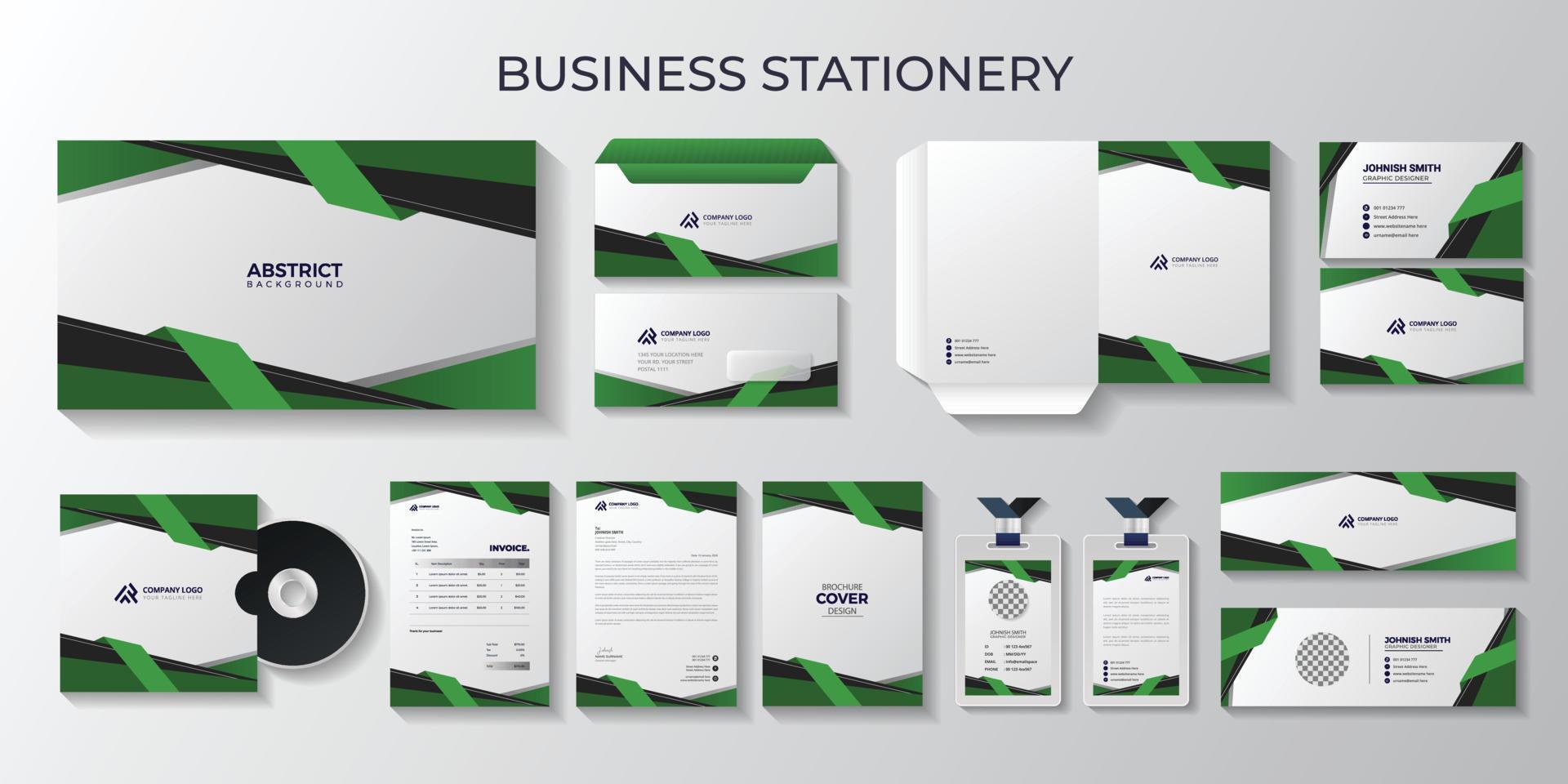 professional business full stationery and letterhead, branding, id card, envelopes,  identity, vector